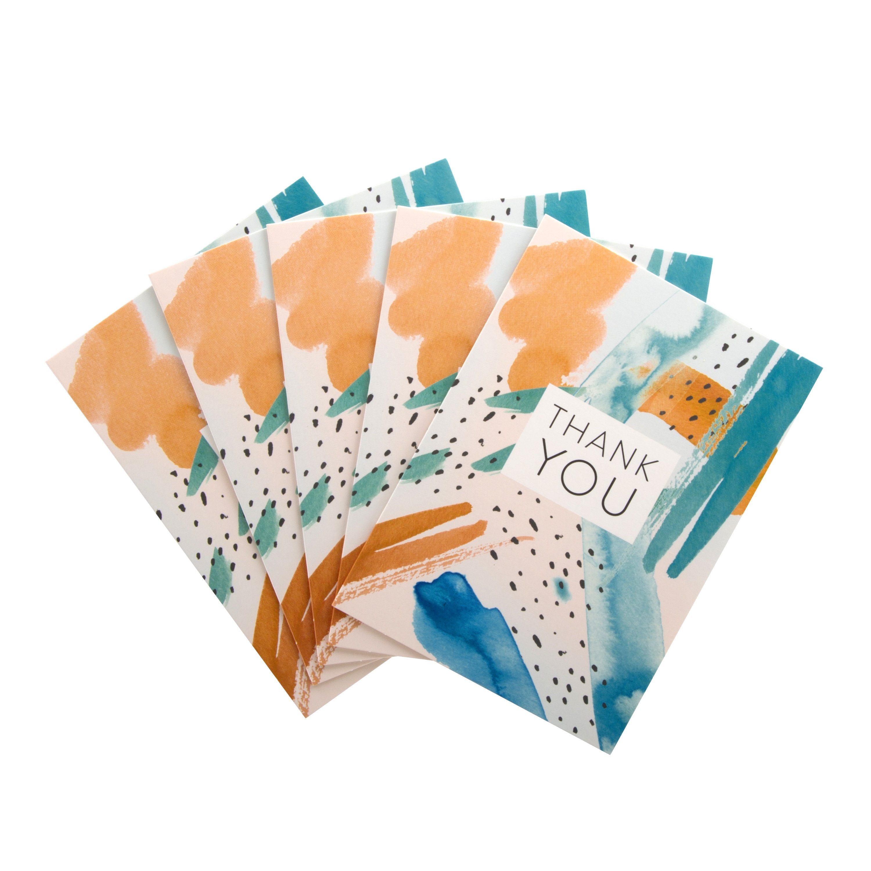 Thank You Cards Pack 5 1 Contemporary Design