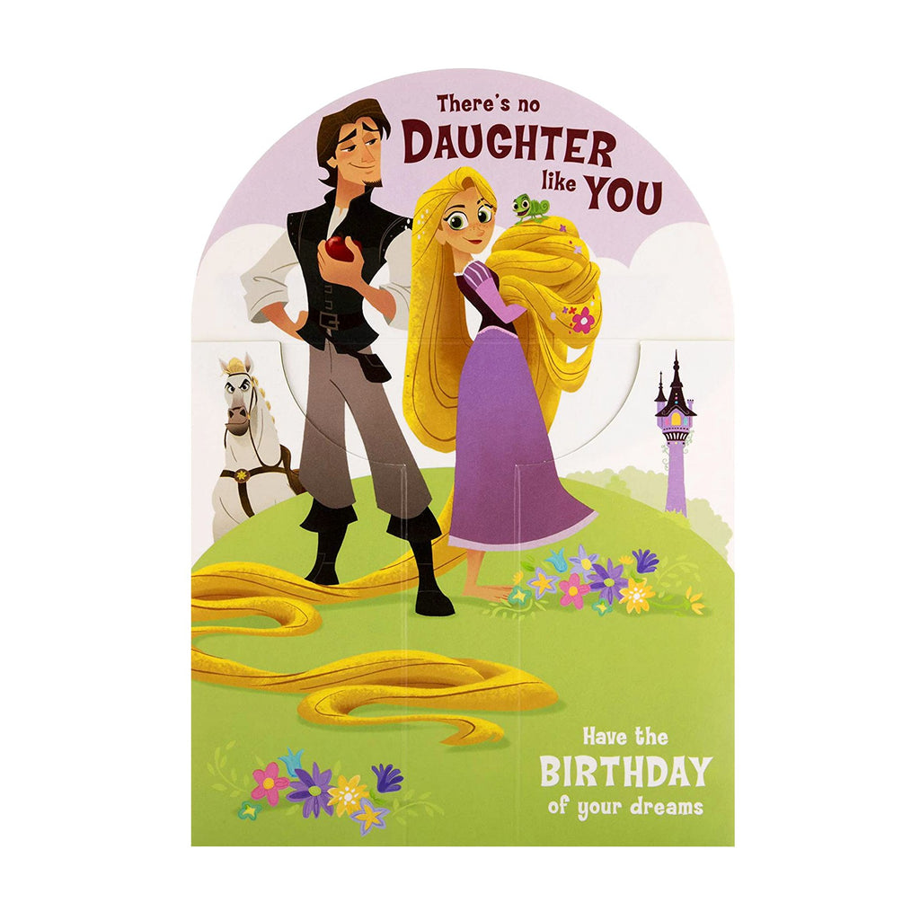 Birthday Card for Daughter - 3D Paper Wow Disney Tangled Design