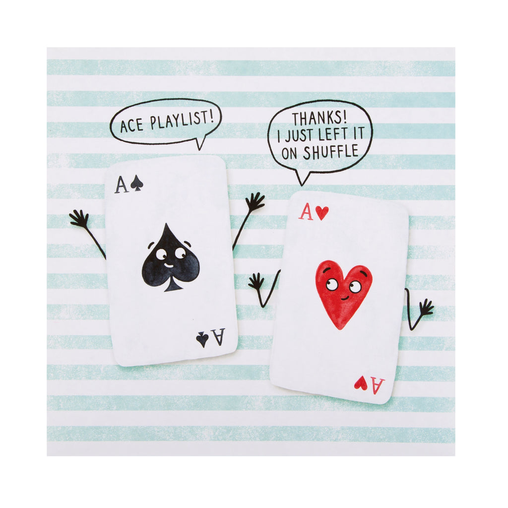 Any Occasion Card  - Cartoon Style 'Pump Up the Pun' Playing Card Design