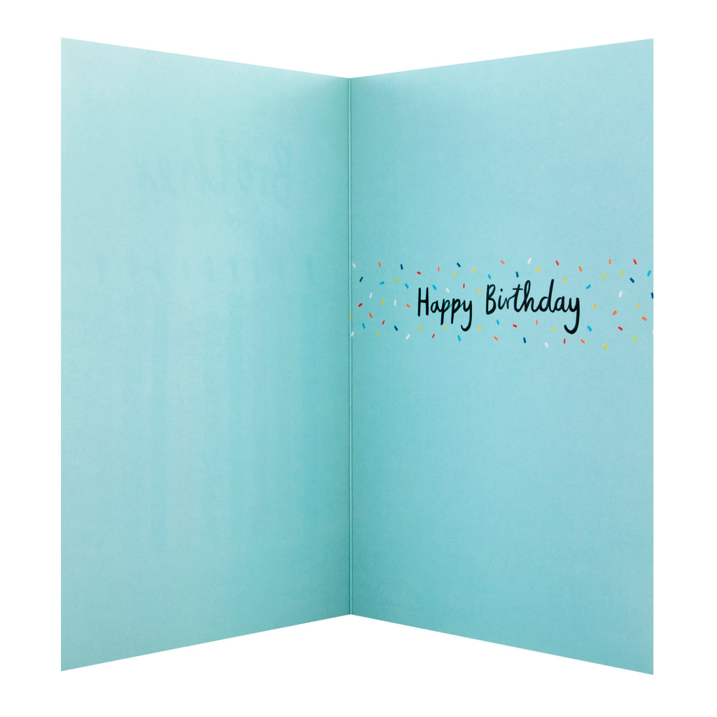 Birthday Card for Brother - Colourful Contemporary Candle Design
