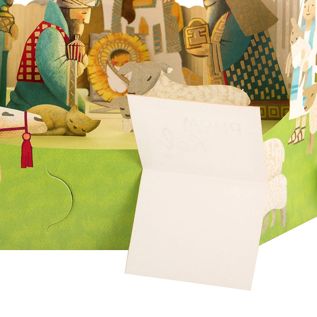 Pop-Up 3D Christmas Card - Paper Wonder Nativity Scene Design