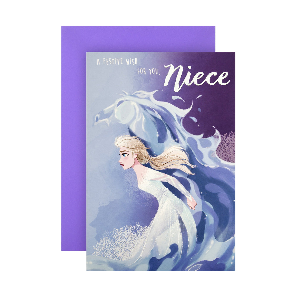 Christmas Card for Niece - Disney Frozen II Design