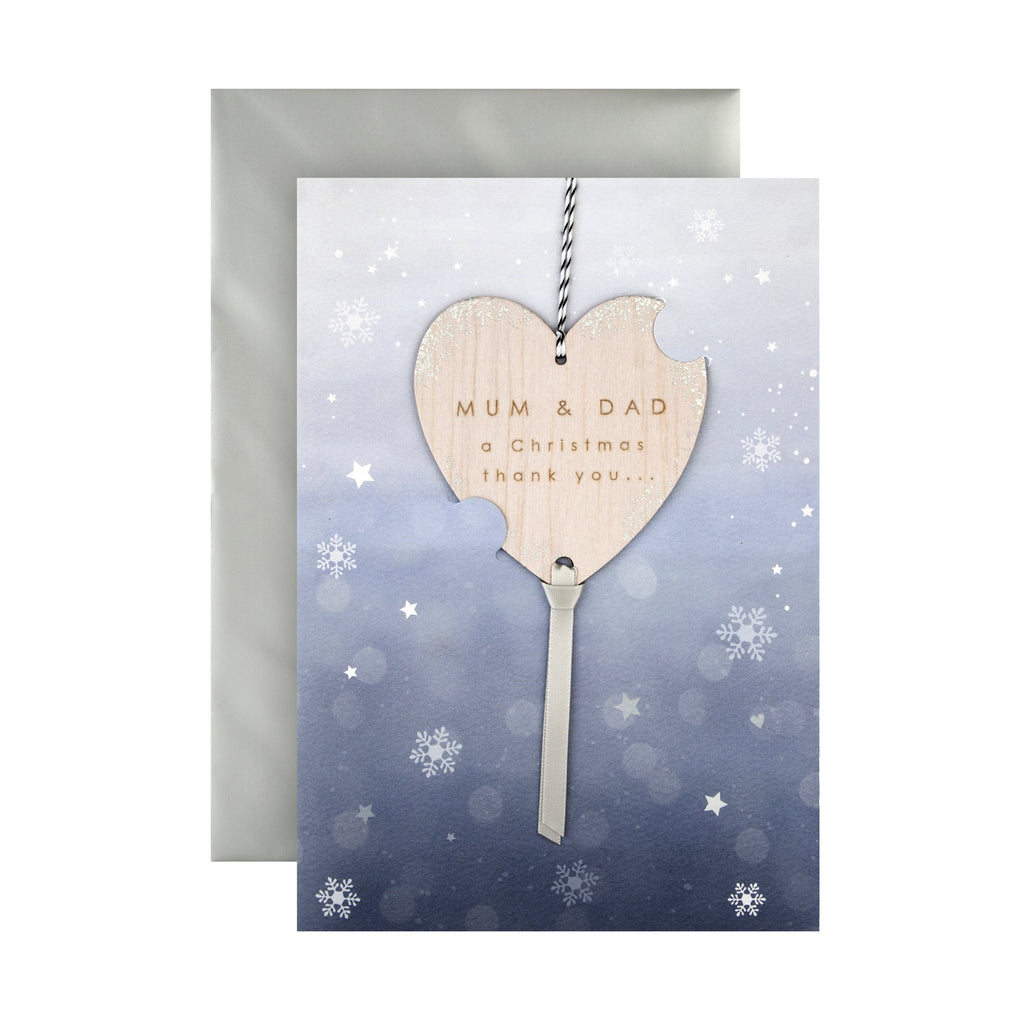 Christmas Card for Mum and Dad - With Detachable Keepsake Element