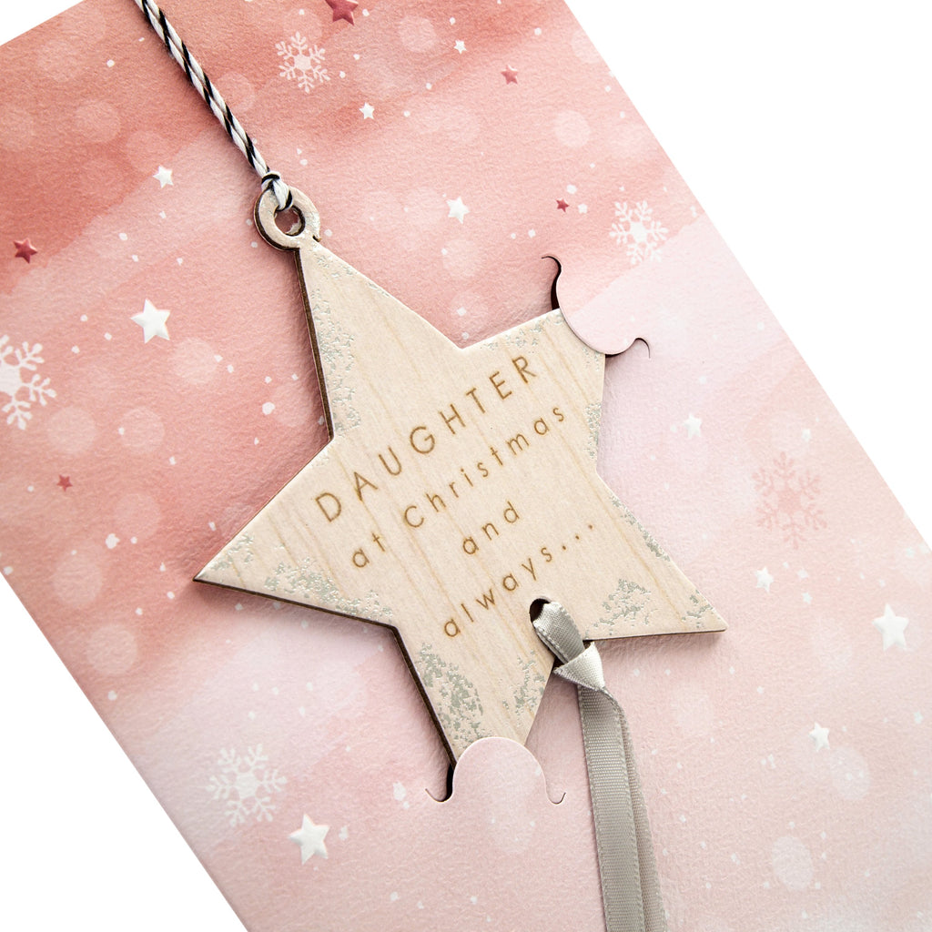 Christmas Card for Daughter - With Detachable Keepsake Element