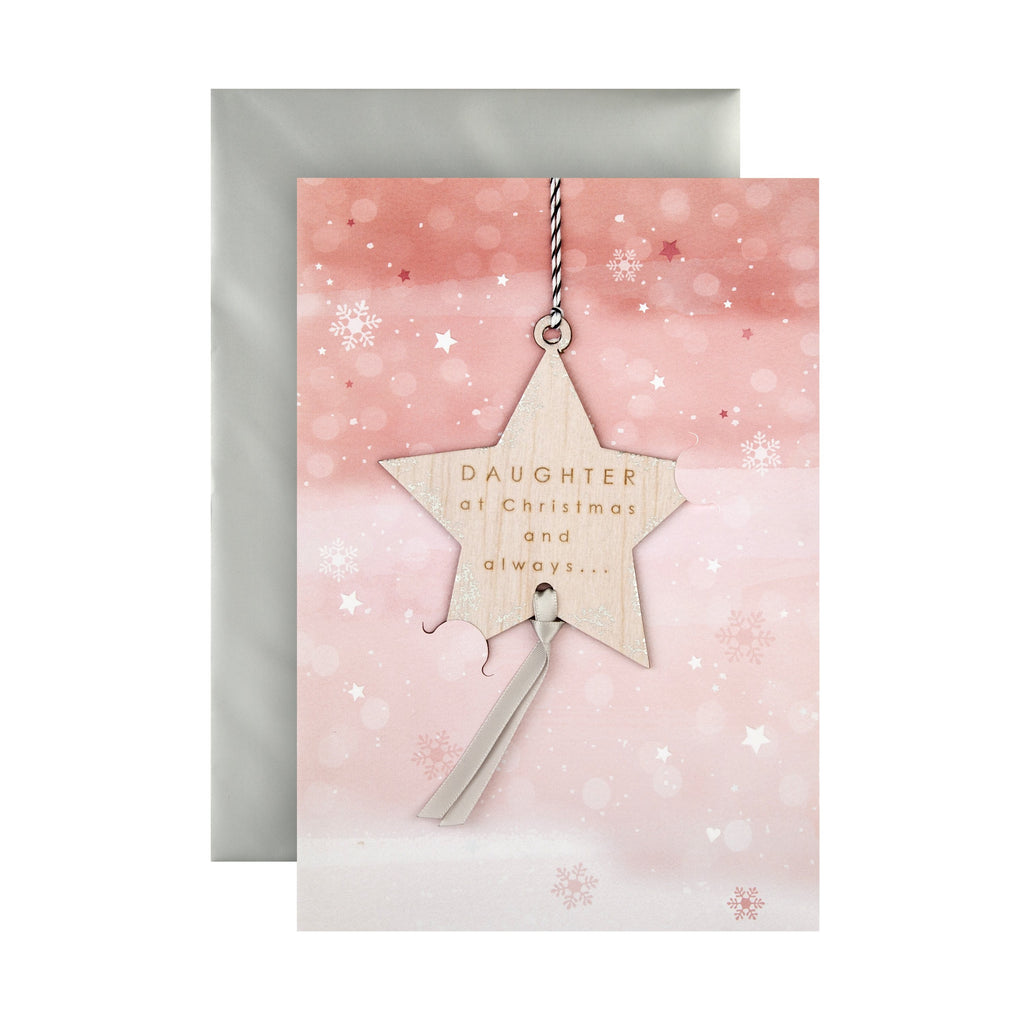 Christmas Card for Daughter - With Detachable Keepsake Element