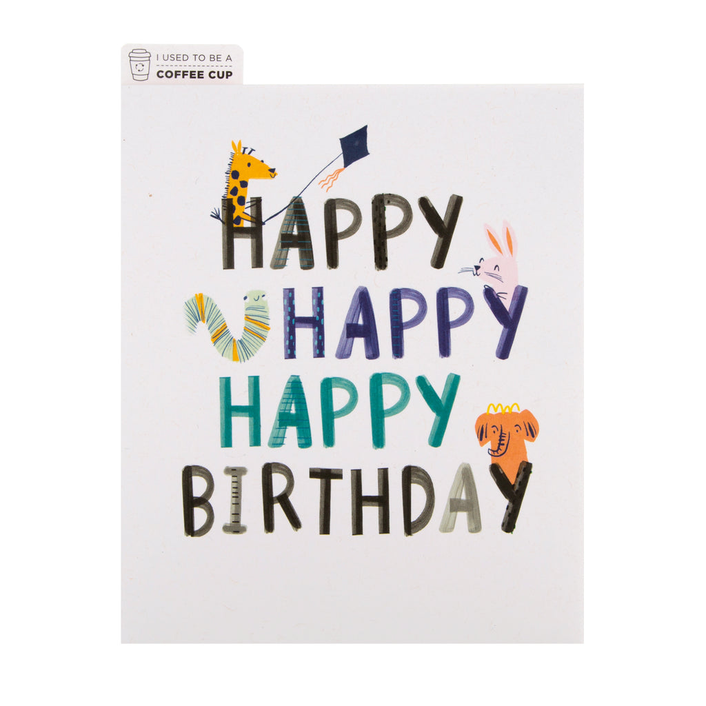 General Birthday Card - Cute Cupcycled Design