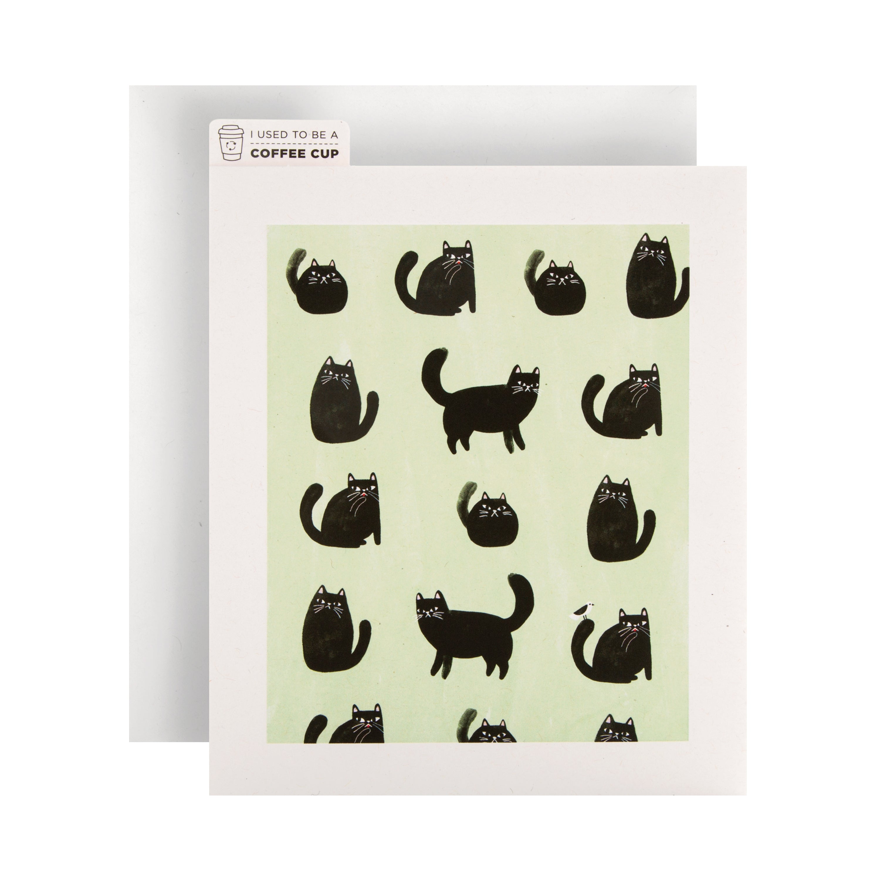 Cupcycling™ Any Occasion Card Contemporary Cat Design