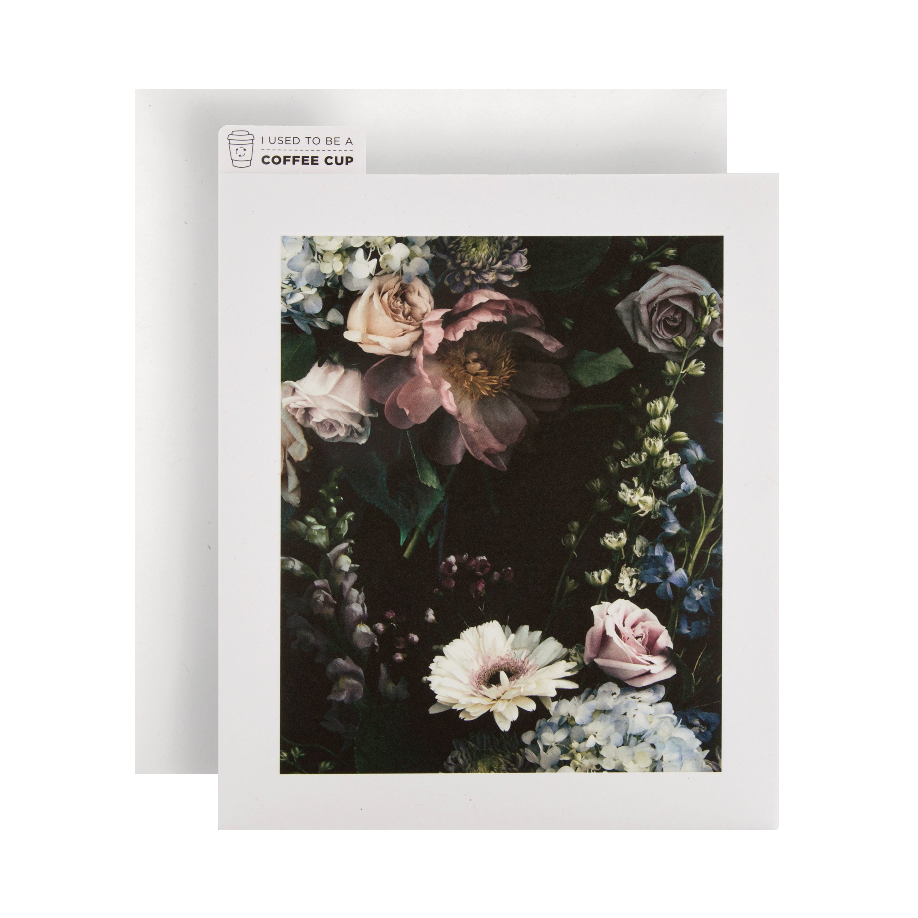 Cupcycling™ Any Occasion Card Photographic Dark Floral Design