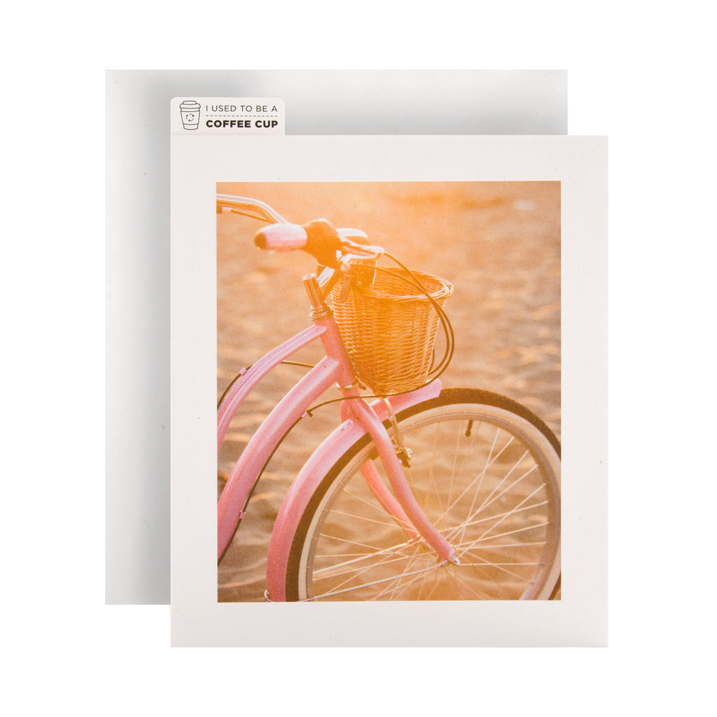 Any Occasion Blank Card - Photographic Bicycle Cupcycled Design