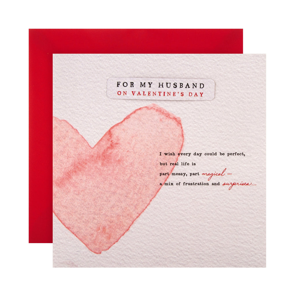 Valentine Card for Husband - Stylish Contemporary Heart Design