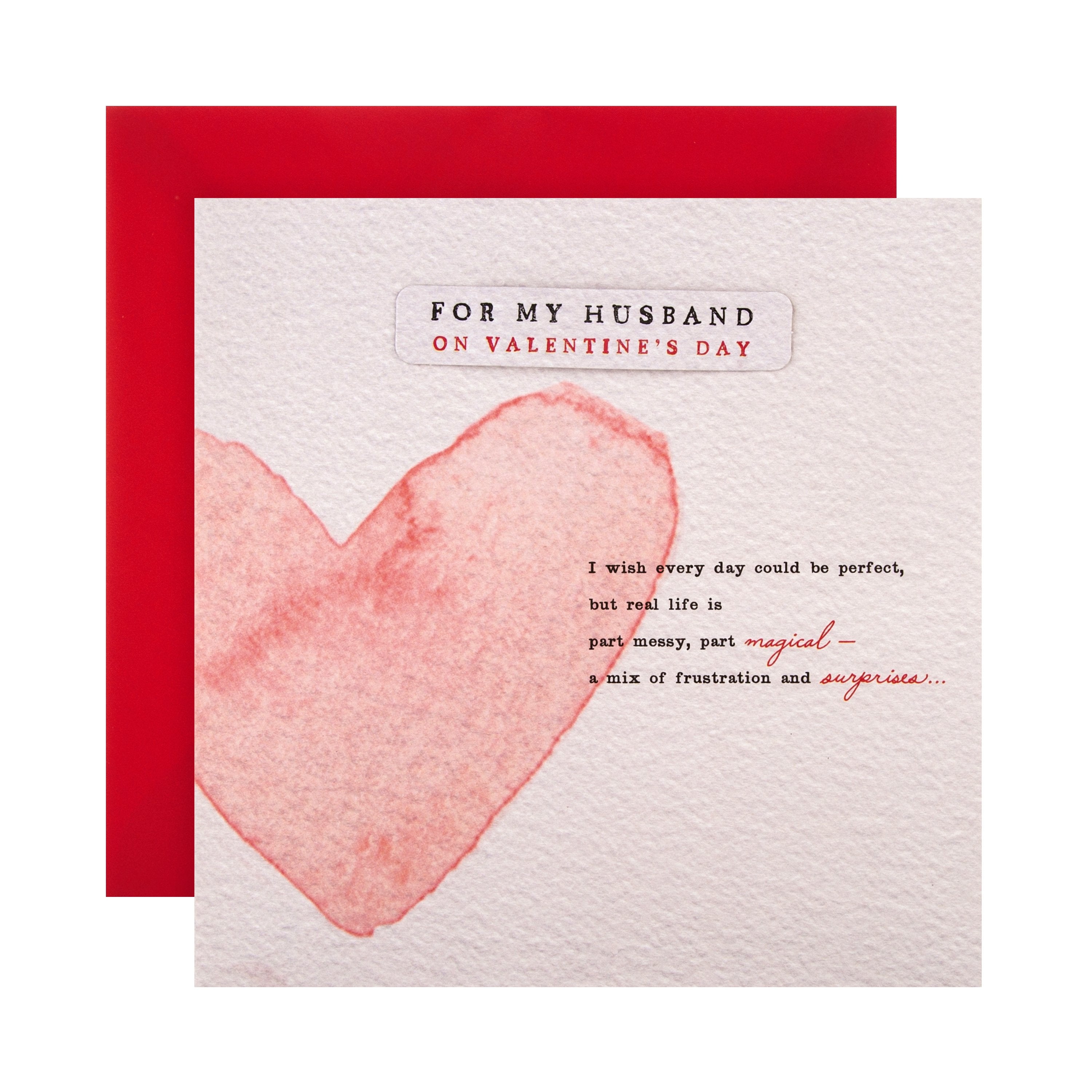 Valentine Card Husband Stylish Contemporary Heart Design