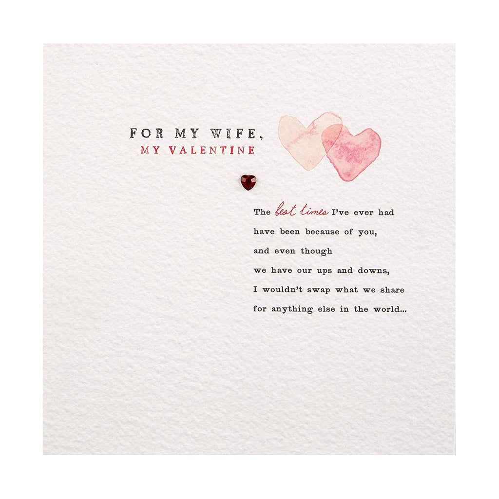Valentine Card for Wife - Heartfelt Text Based Design