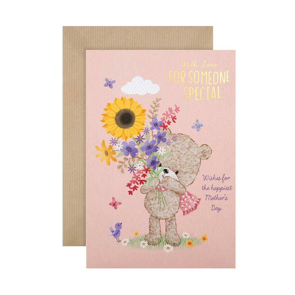 Mother's Day Card for Someone Special - Cute Hugsworth Bear Design