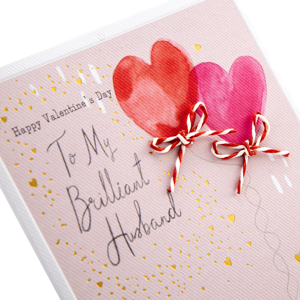 Valentine Card for Husband -Cute Dogs and Hearts Design