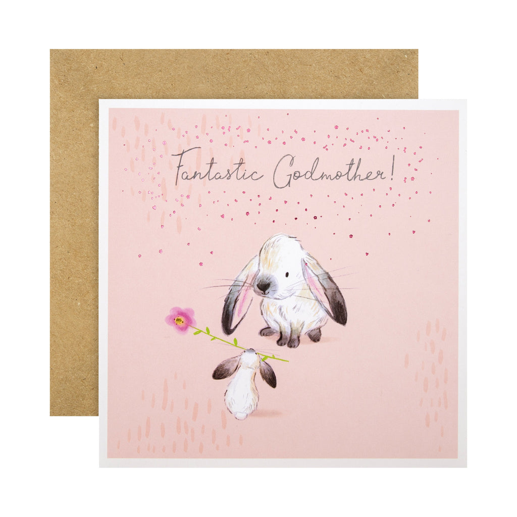 Mother's Day Card for Godmother - Cute Illustrated Design