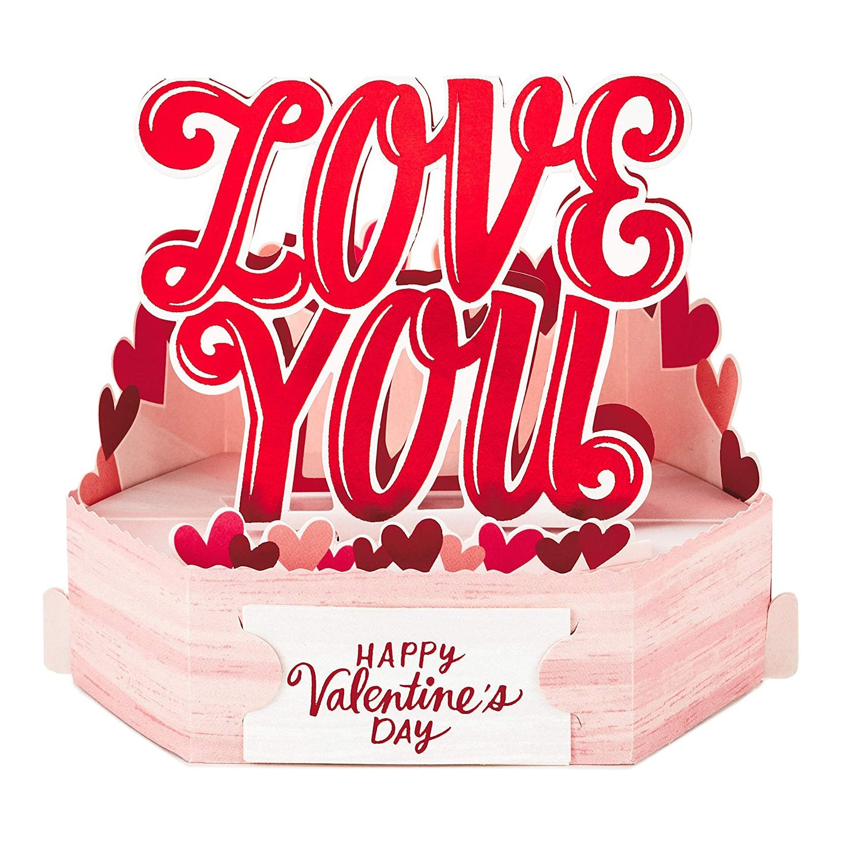 Love You Valentines Day Mini Pop Up Card