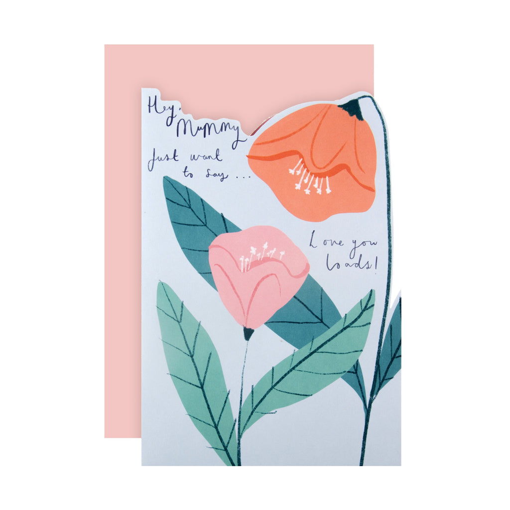 Recyclable Mother's Day Card for Mummy - Die-cut Floral Design