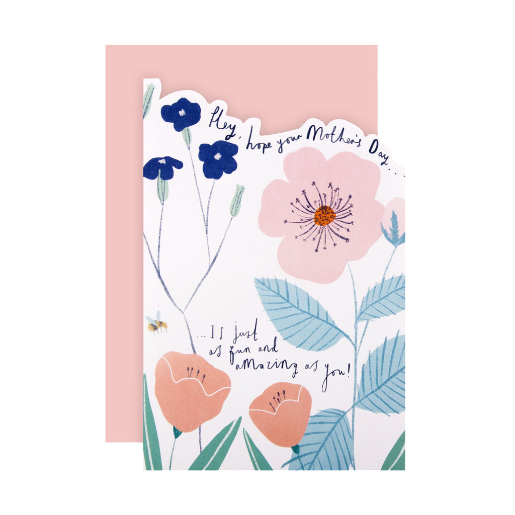 Recyclable Mother's Day Card - Die-cut Floral Design