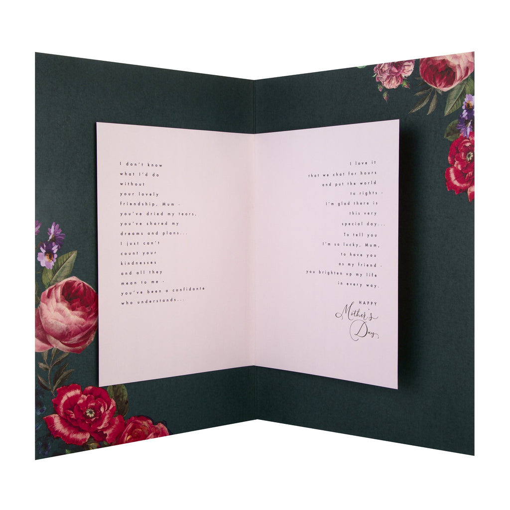 Mother's Day Card for Mum - Contemporary Design with 'Hidden Message' Compartment
