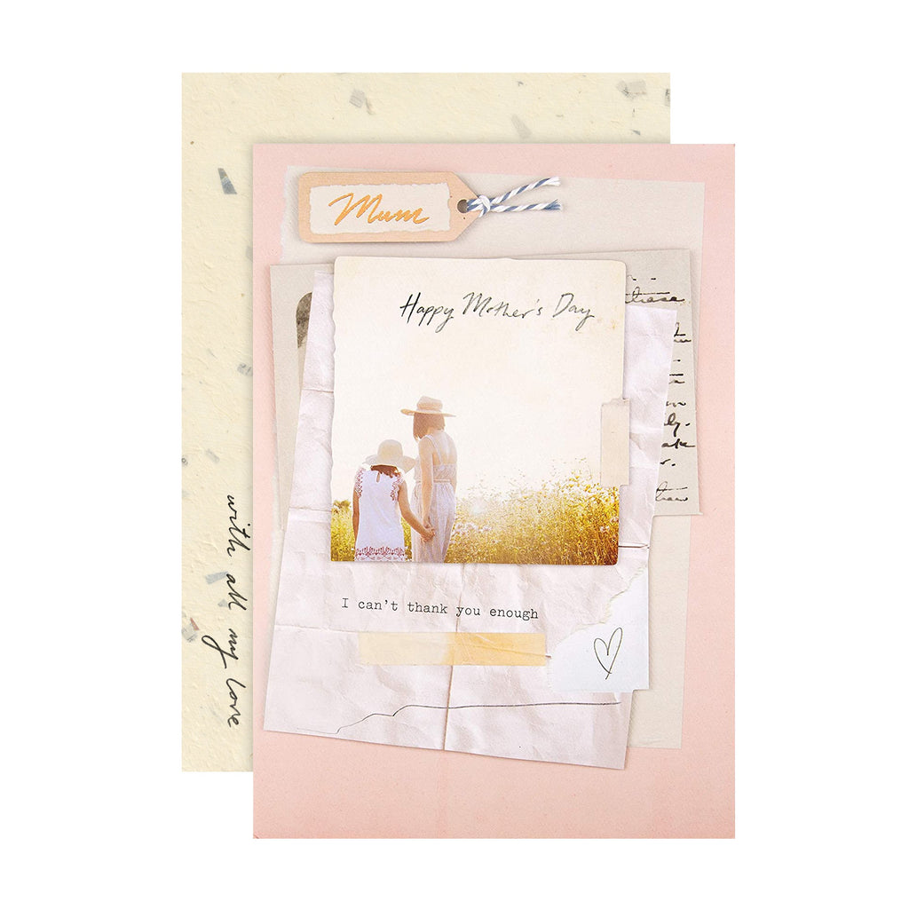 Recyclable Mother's Day Card for Mum - Scrapbook Style Design
