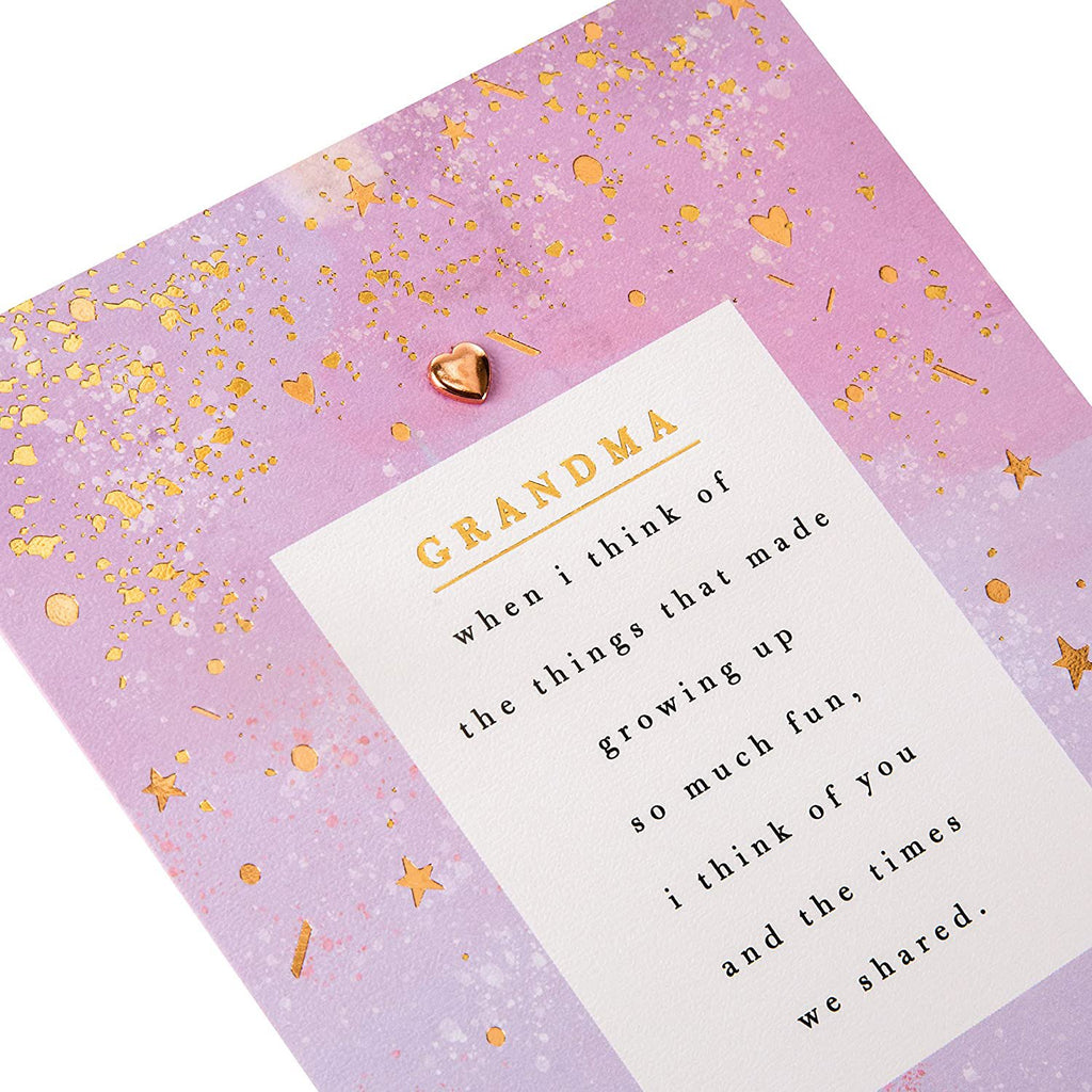 Mother's Day Card for Grandma - Contemporary Rose Gold Foil Design