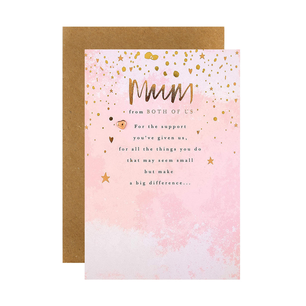 Recyclable  Mother's Day Card for Mum from Both of Us - Contemporary Foil Design