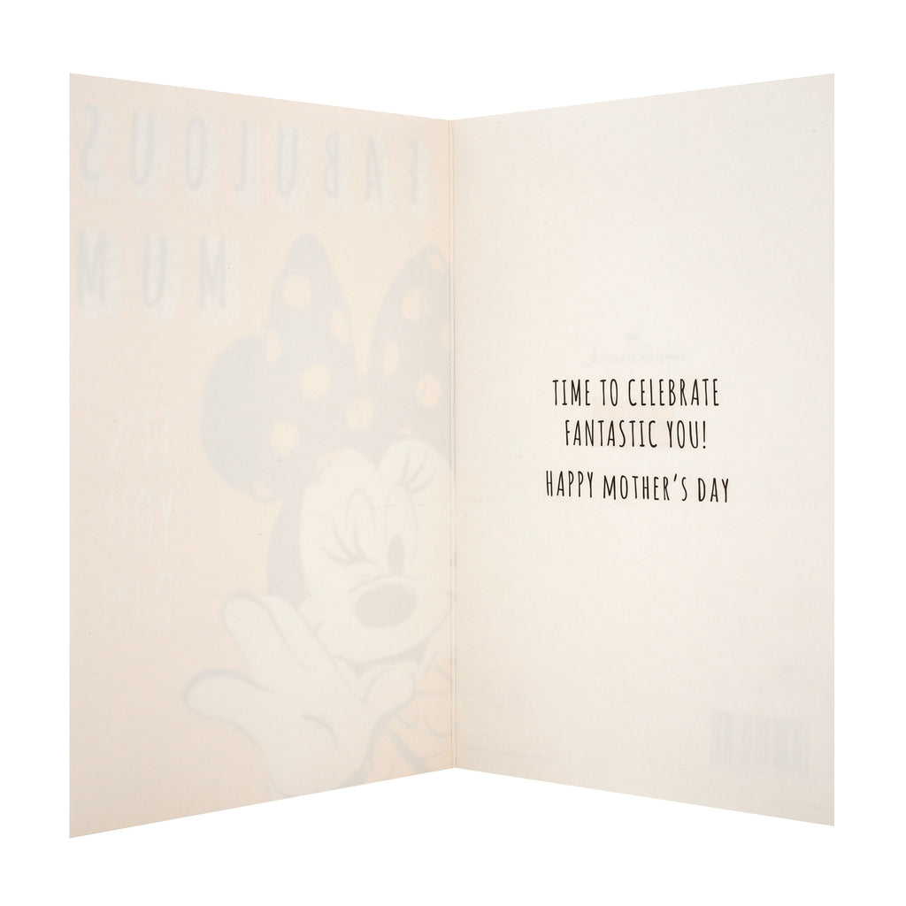 Mother's Day Card for Mum - Fun Disney Minnie Mouse Design