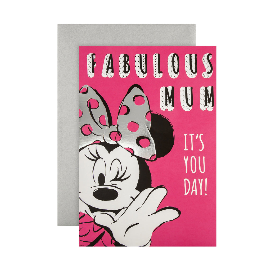 Mother's Day Card for Mum - Fun Disney Minnie Mouse Design
