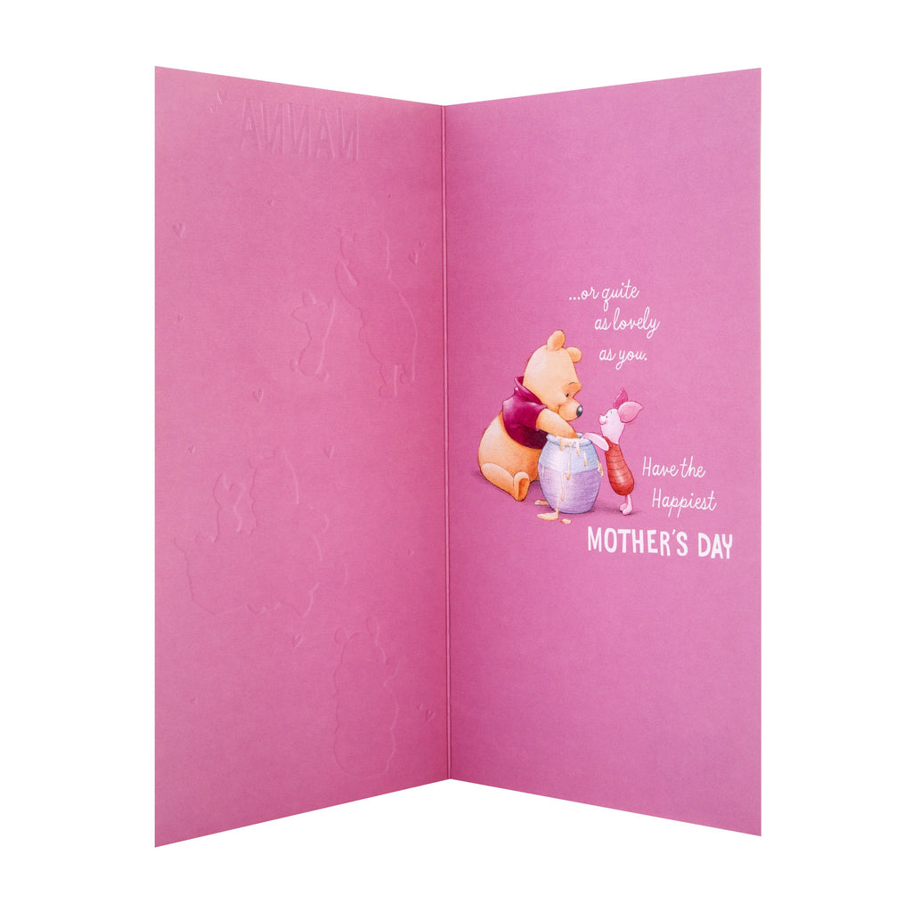 Mother's Day Card for Nanna - Cute Disney Winnie-the-Pooh Design