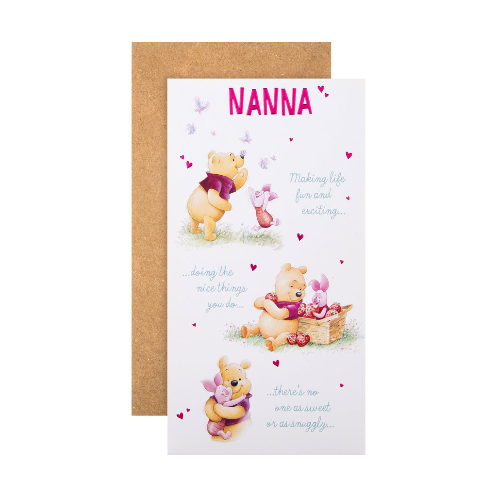 Mother's Day Card for Nanna - Cute Disney Winnie-the-Pooh Design