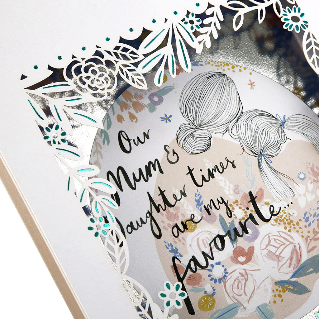 Recyclable Mother's Day Card for Mum from Daughter - Laser-cut 3D Frame Design