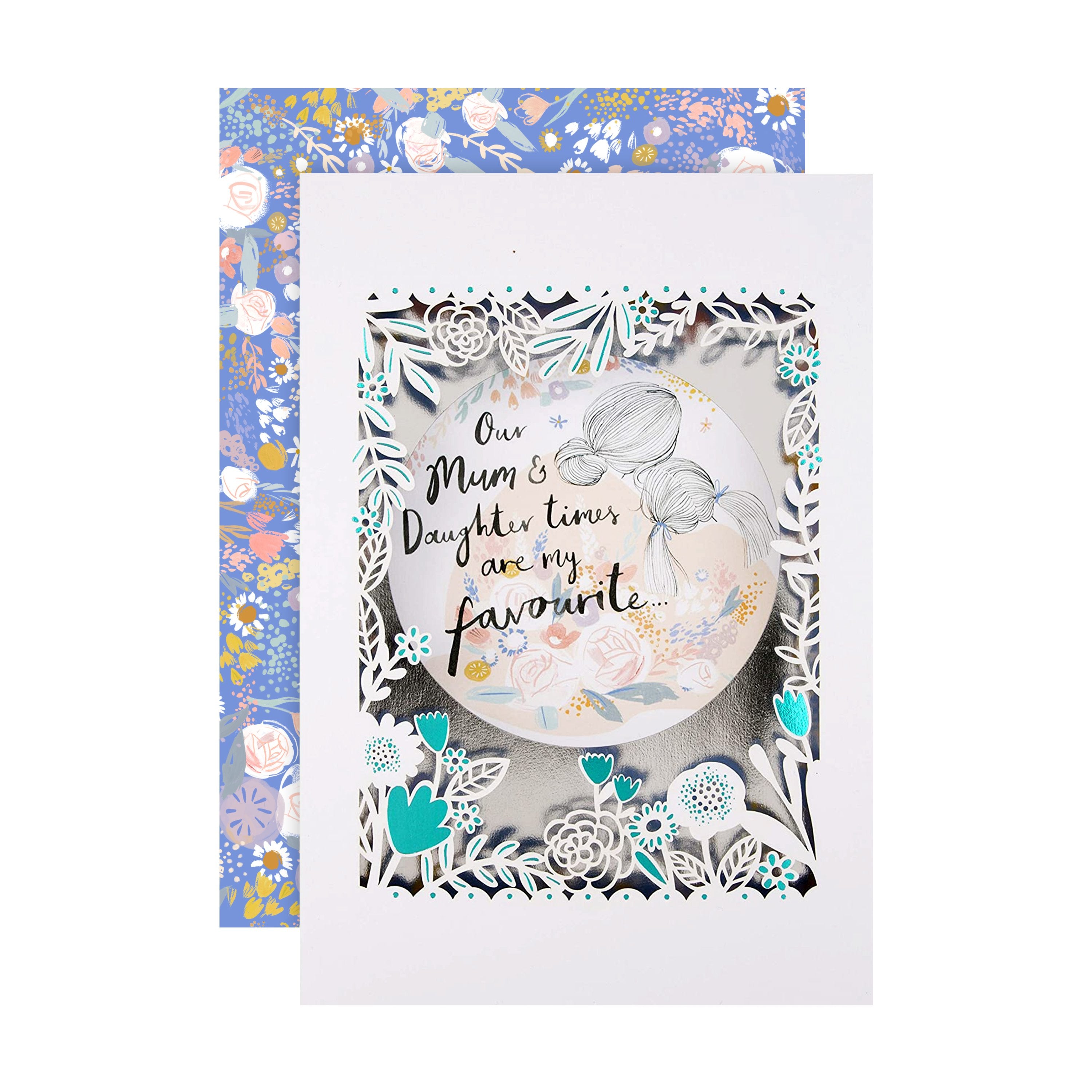 Recyclable Mothers Day Card Mum Daughter Laser cut 3D Frame Design