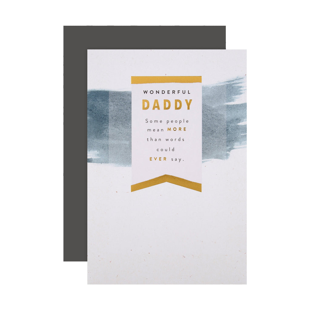 Father's Day Card for Daddy - Classic Foiled Design