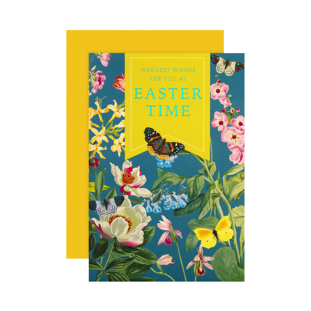 Easter Card - Classic Illustrated Floral Design