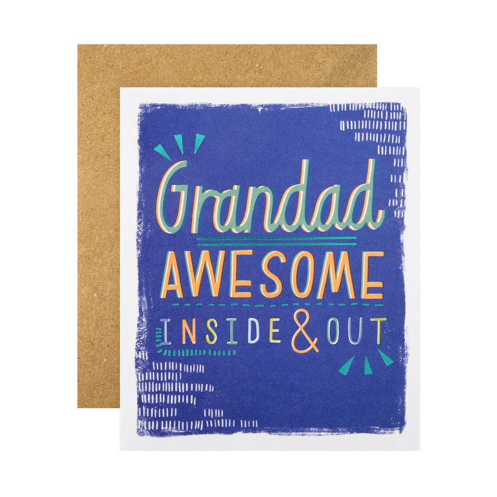 Father's Day Card for Grandad - Contemporary Text Based Design