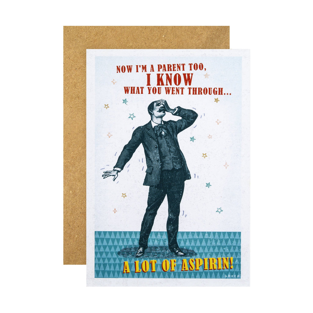 Father's Day Card - Shoebox Collection Funny Vintage Illustration Design