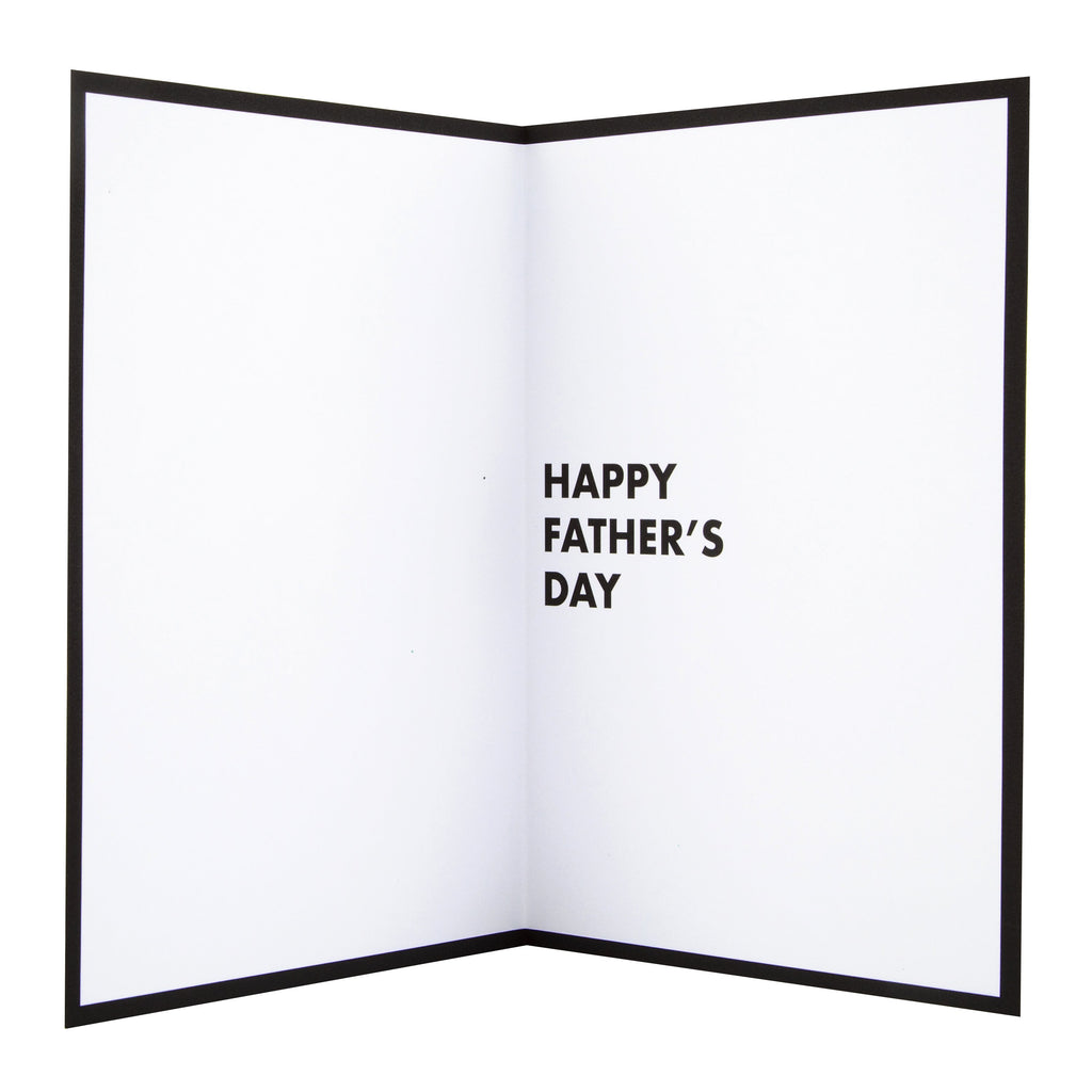 Father's Day Card for Dad - Contemporary Studio Collection Silver Text Design