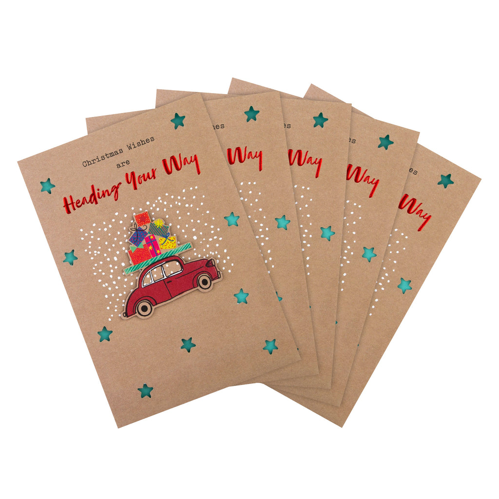Charity Christmas Cards - Pack of 8 in 1 Fun Illustrated 'Luxury Collection' Design