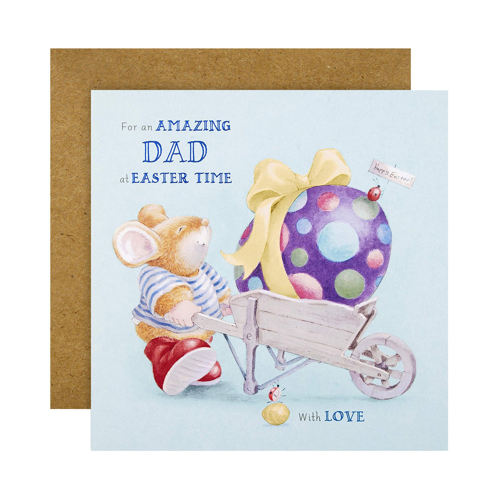 Easter Card for Dad - Cute Country Companions Design
