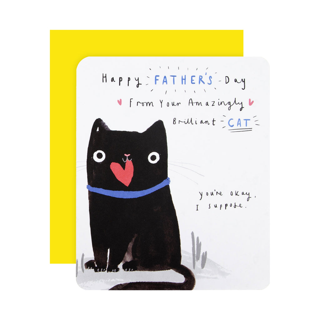 Father's Day Card from the Cat - Quirky Illustrated Design