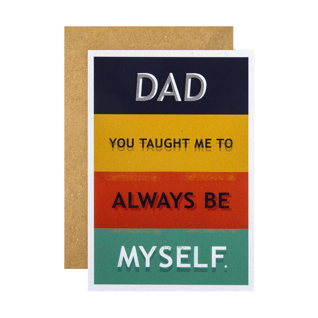 Father's Day Card for Dad - Shoebox Collection Funny Text Based Design