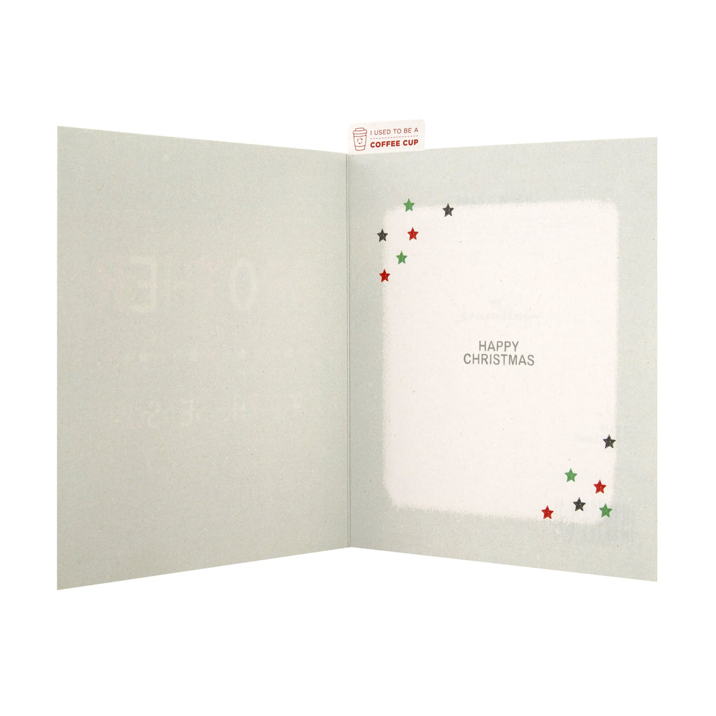 Christmas Card for Brother - Contemporary Croppers CupCycled™ Text Based Design