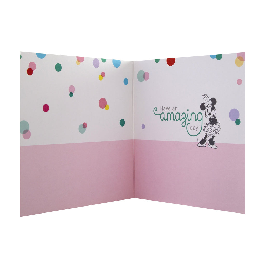 Birthday Card  - Cute Disney Minnie Mouse Design