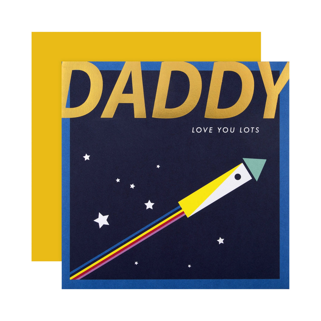 Father's Day Card for Daddy - Fun Space Themed Design