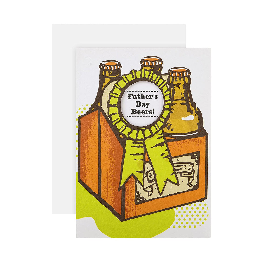 Father's Day Card - Studio Ink Collection Die-cut Beer Bottles Design