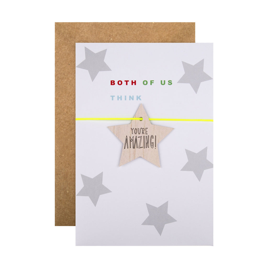 Father's Day Card from Both - With Star Attachment