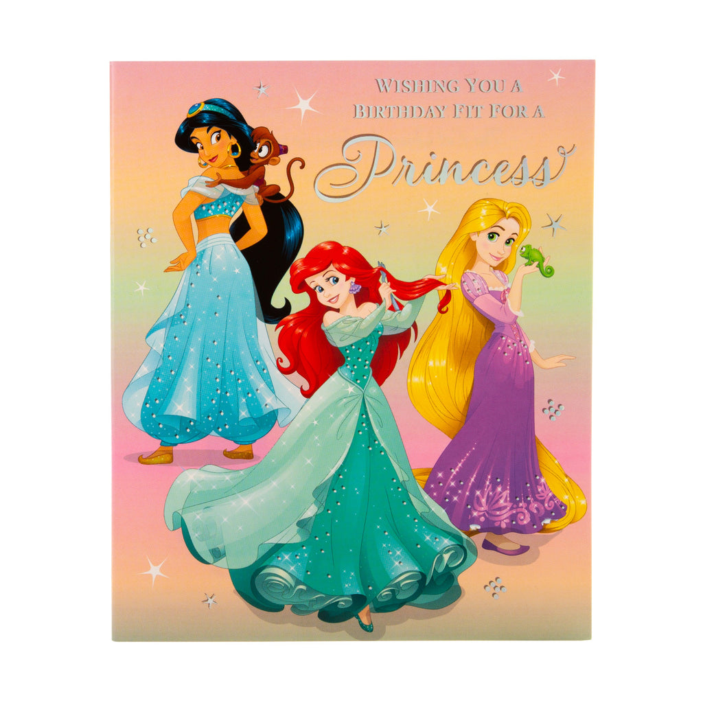 Kids' Birthday Card - Fun Disney Princess Design