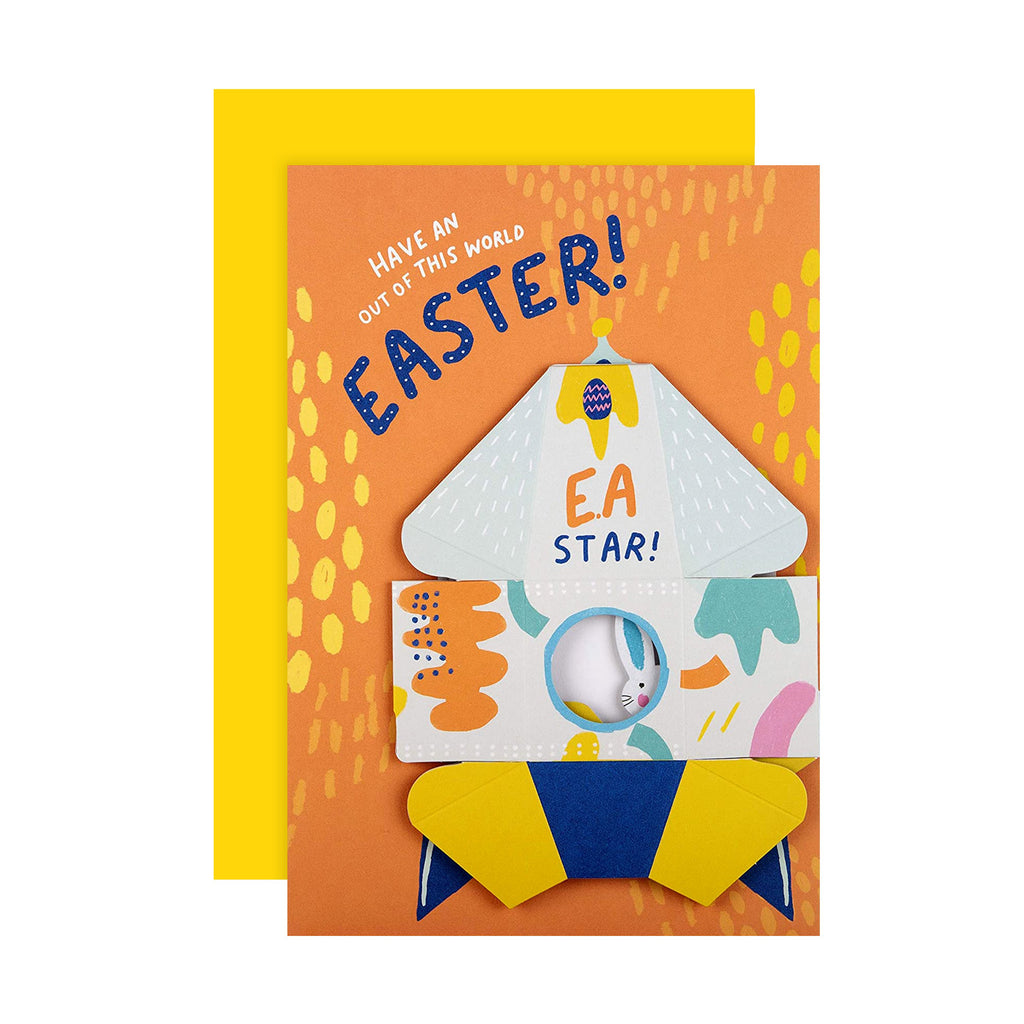 Kids' Easter Activity Card - with Detachable, Pop-up, 3D Rocket.