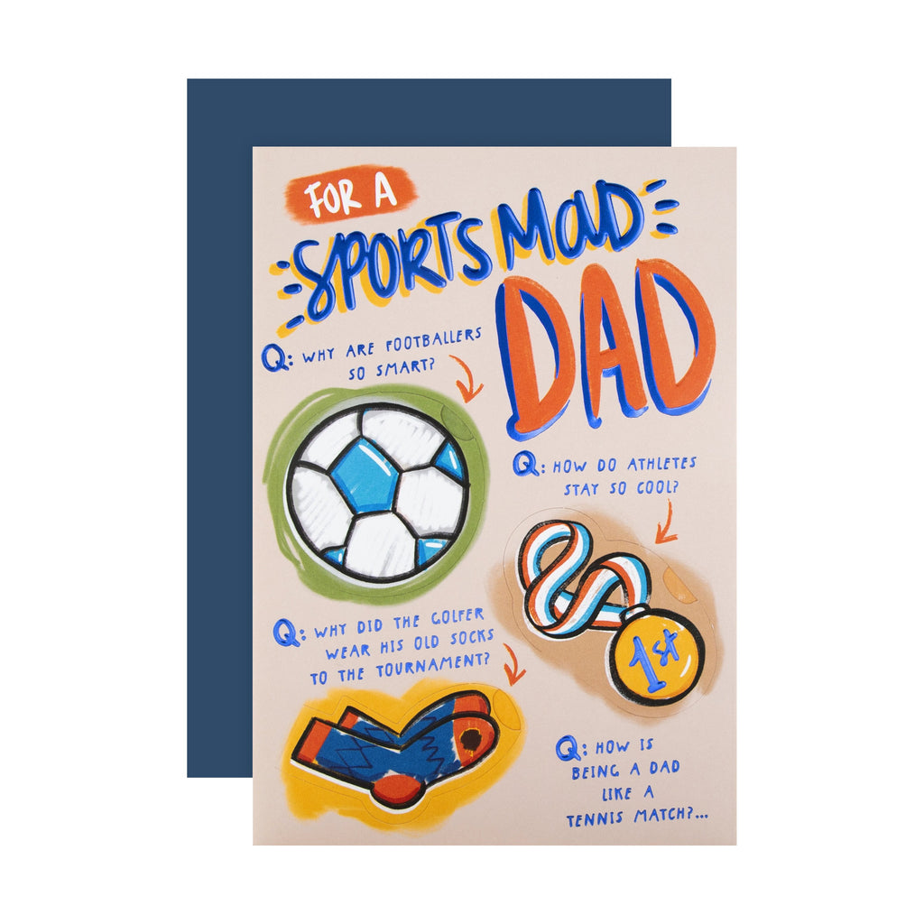Father's Day Card for Dad - Sports Mad Design