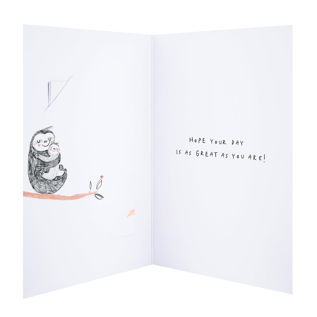 Father's Day Card - Cute Sloth Design